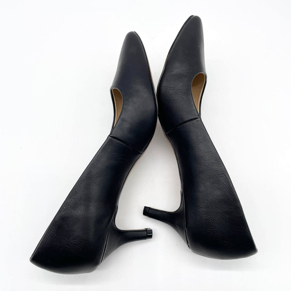 NEW Simply Styled Mia Pump Heel Black Classic Faux Leather Pointed Toe‎ - Picture 5 of 9